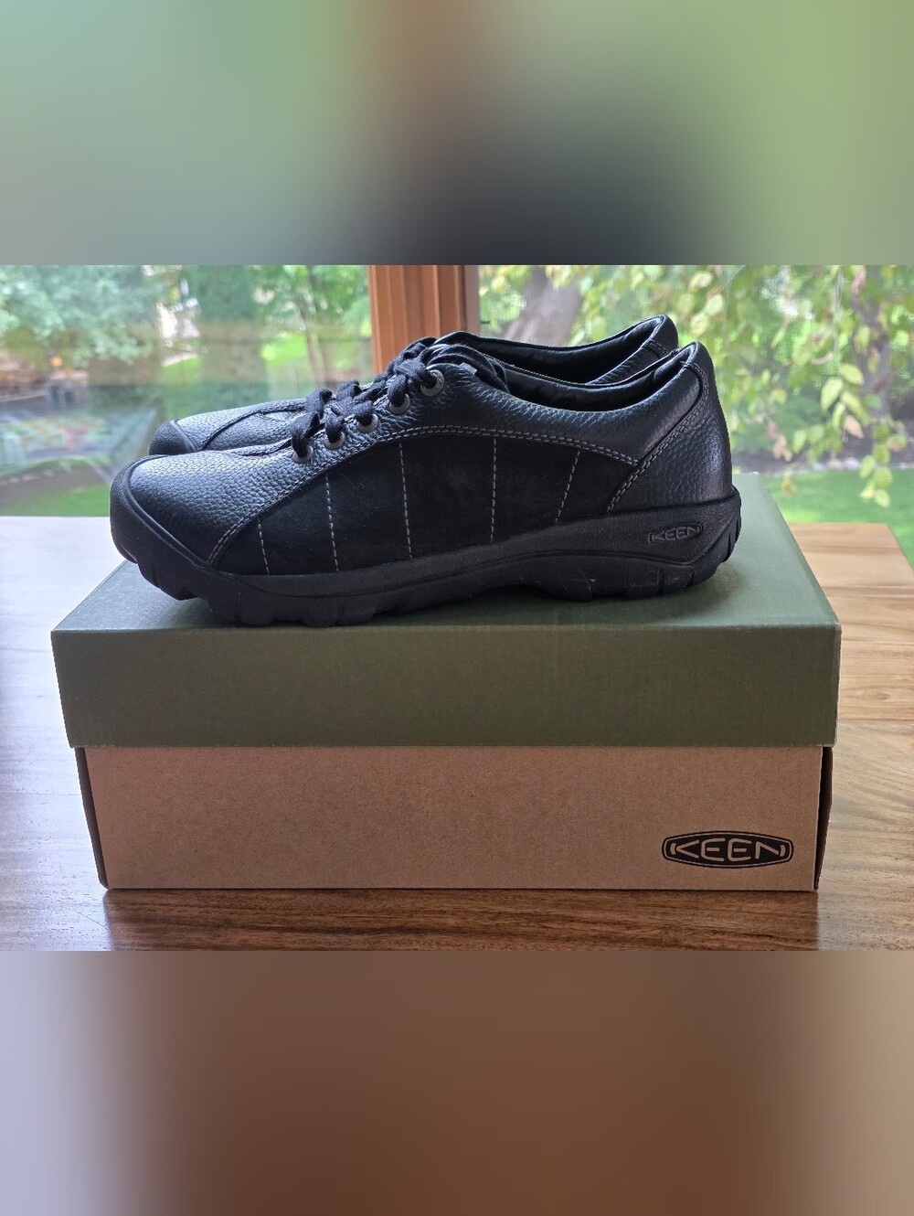 KEEN WOMEN'S PRESIDIO CASUAL OXFORDS,BLACK/MAGNET, Size 10.5